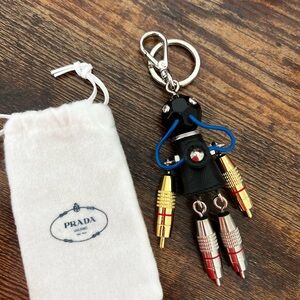 Prada robot keychain bag charm